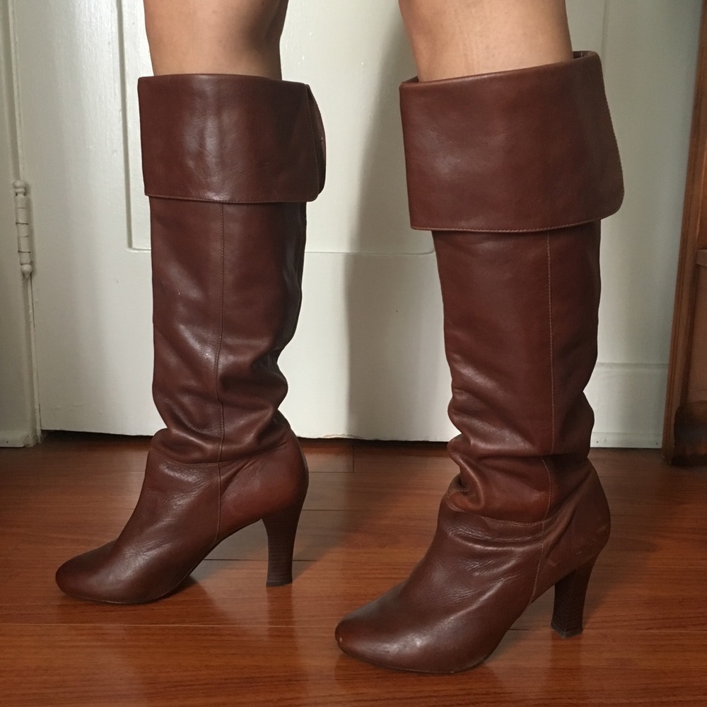 Steve Madden tall mahogany boots